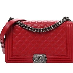Chanel LeBoy Quilted Leather Shoulder Bag (LIVE SHOWING)